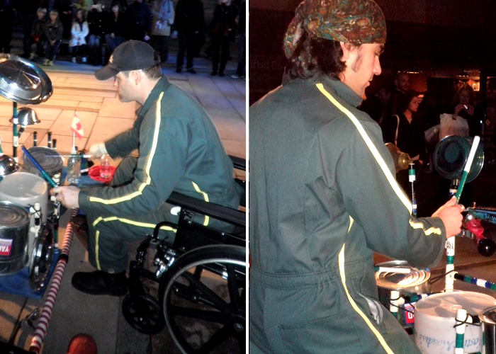 Performing at Robson Square in downtown Vancouver